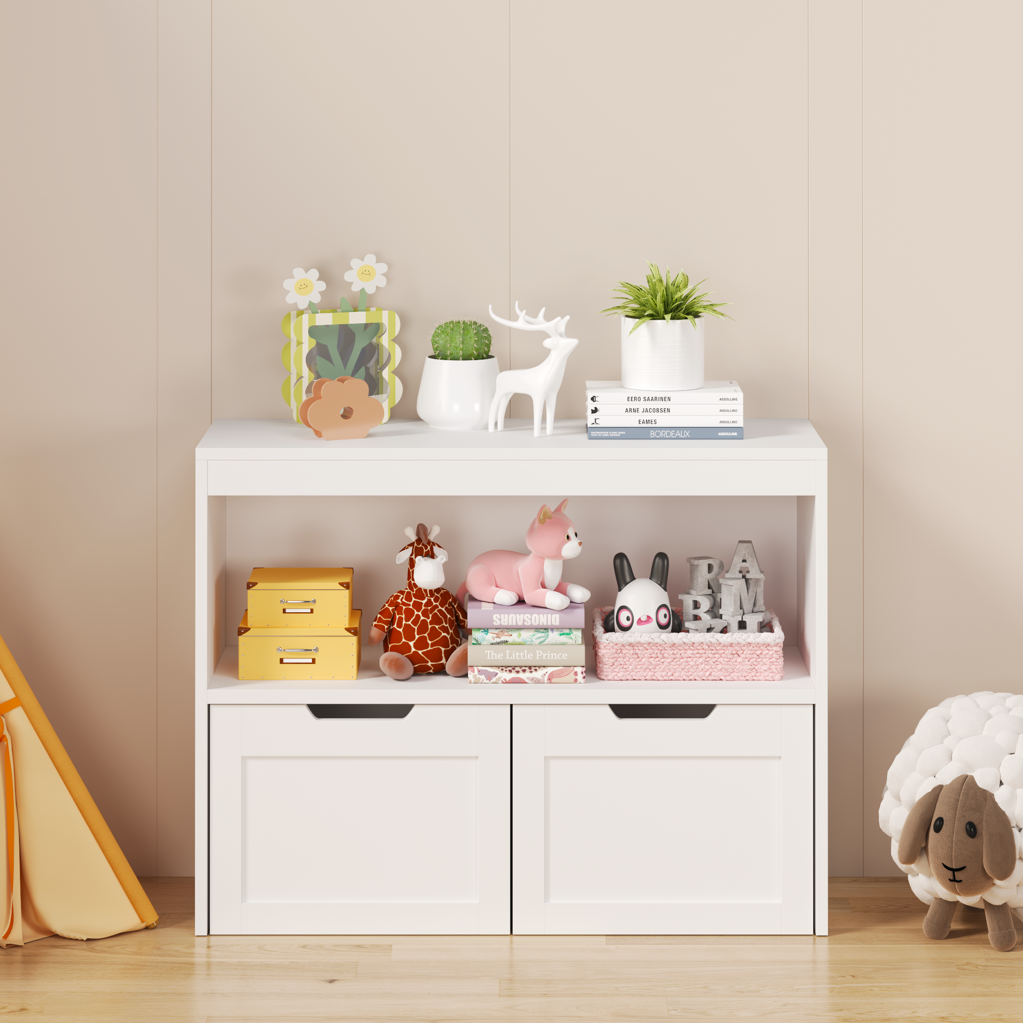 Book Organizer & Toy Storage Cabinet