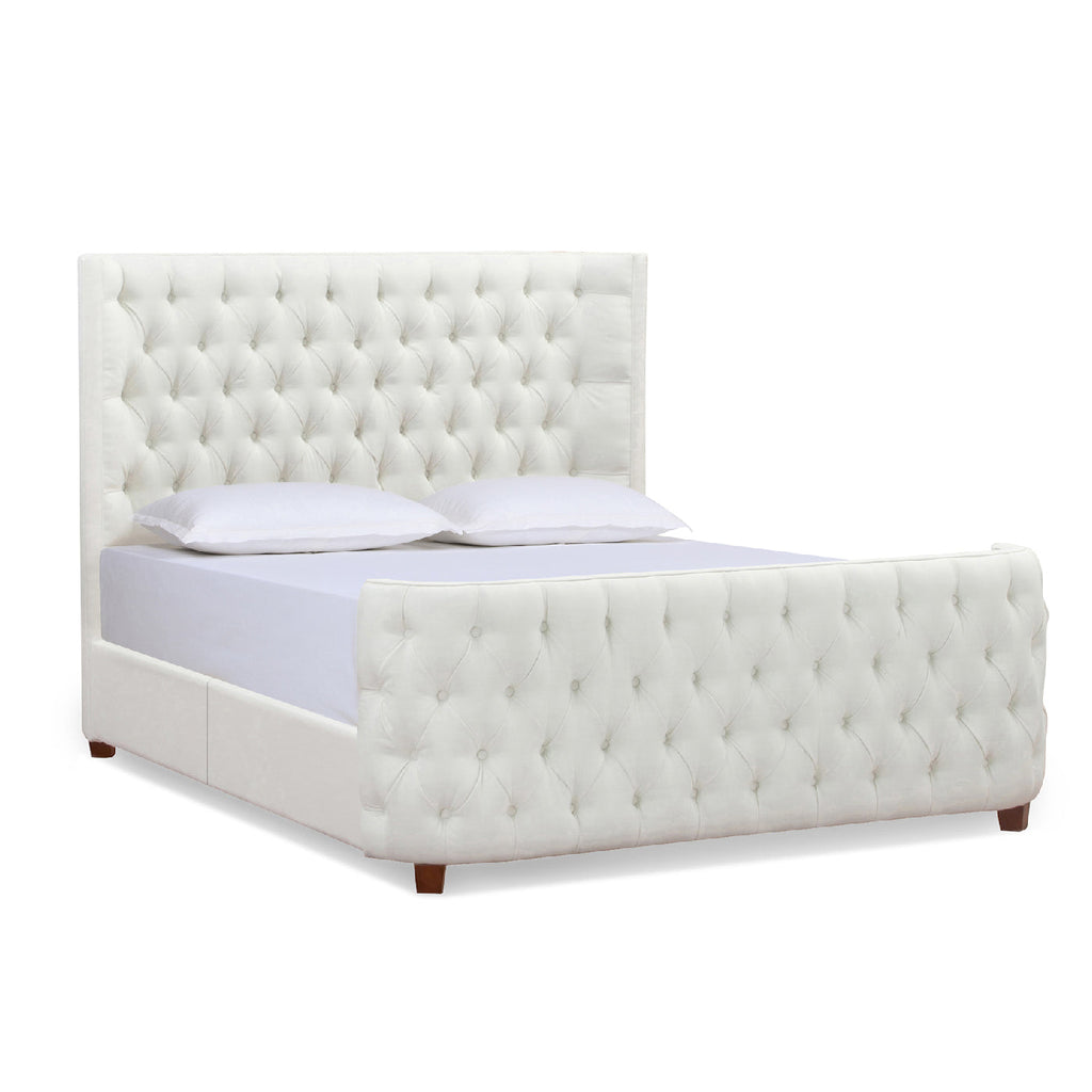 Brooklyn Queen Tufted Panel Bed Headboard and Footboard Set