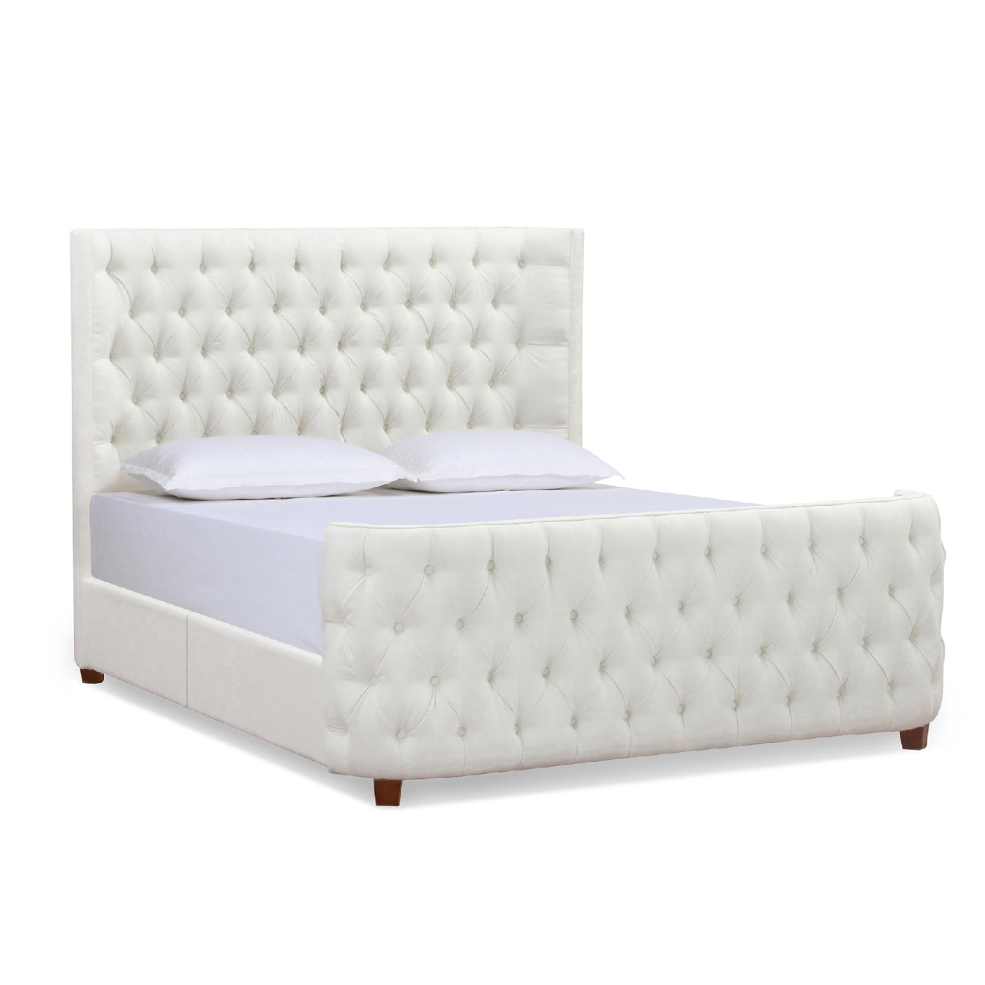 Brooklyn Queen Tufted Panel Bed Headboard and Footboard Set