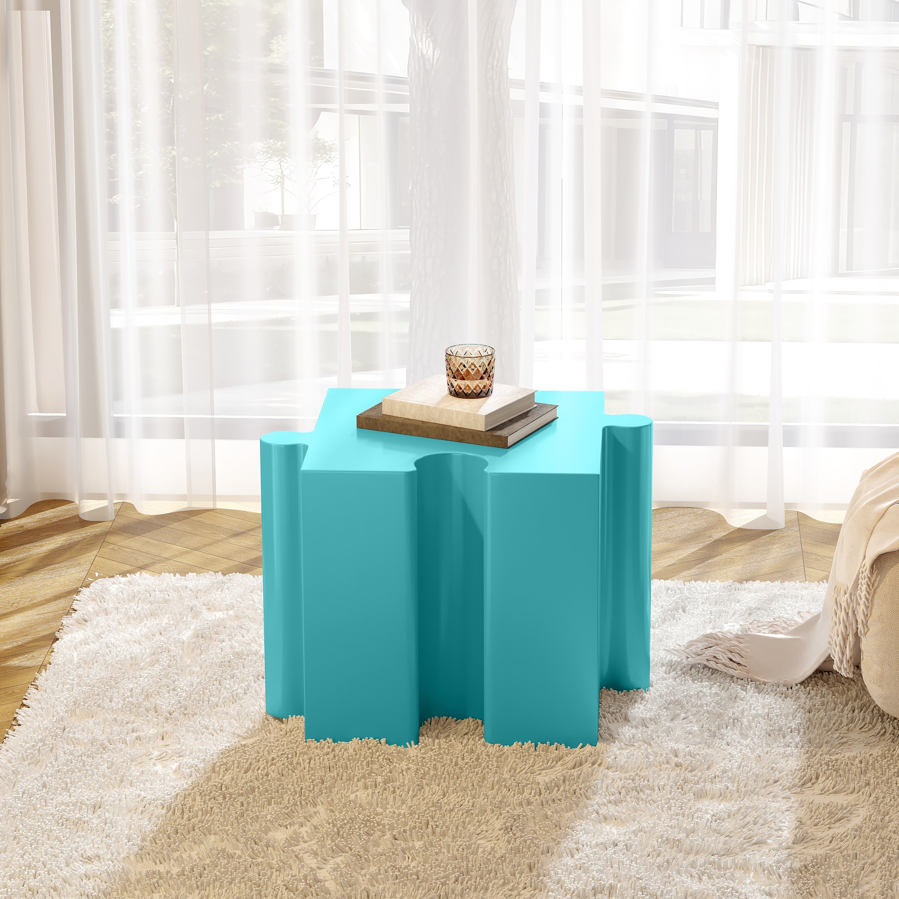 Puzzle Art Side Table - Modular Concave Edge MGO Table