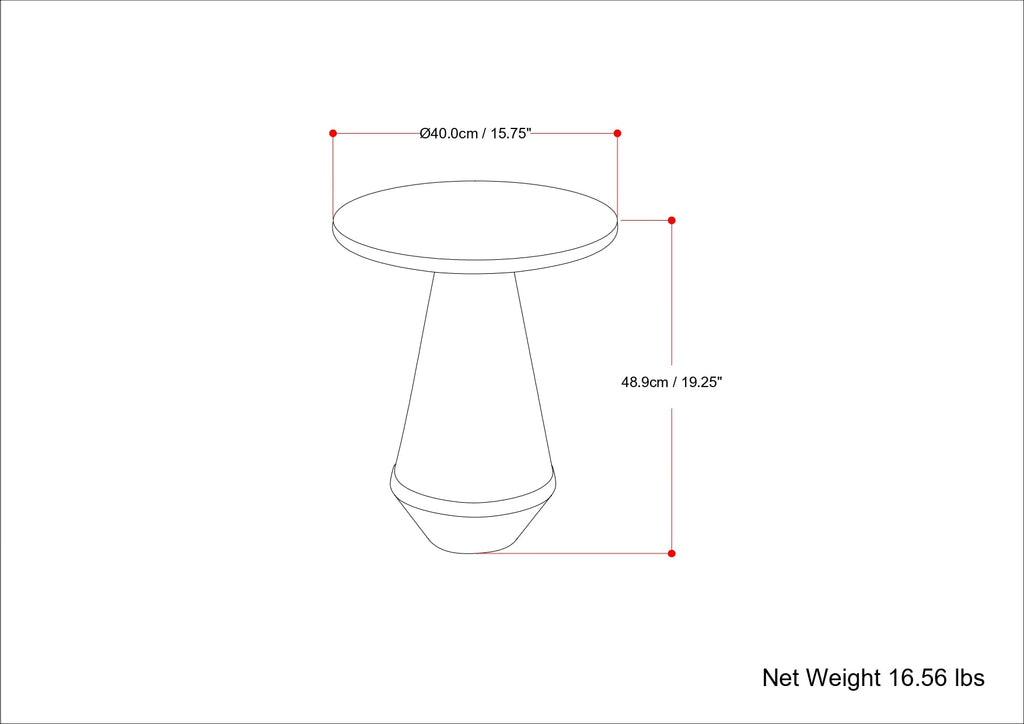 Gloria Cast Aluminum Side Table