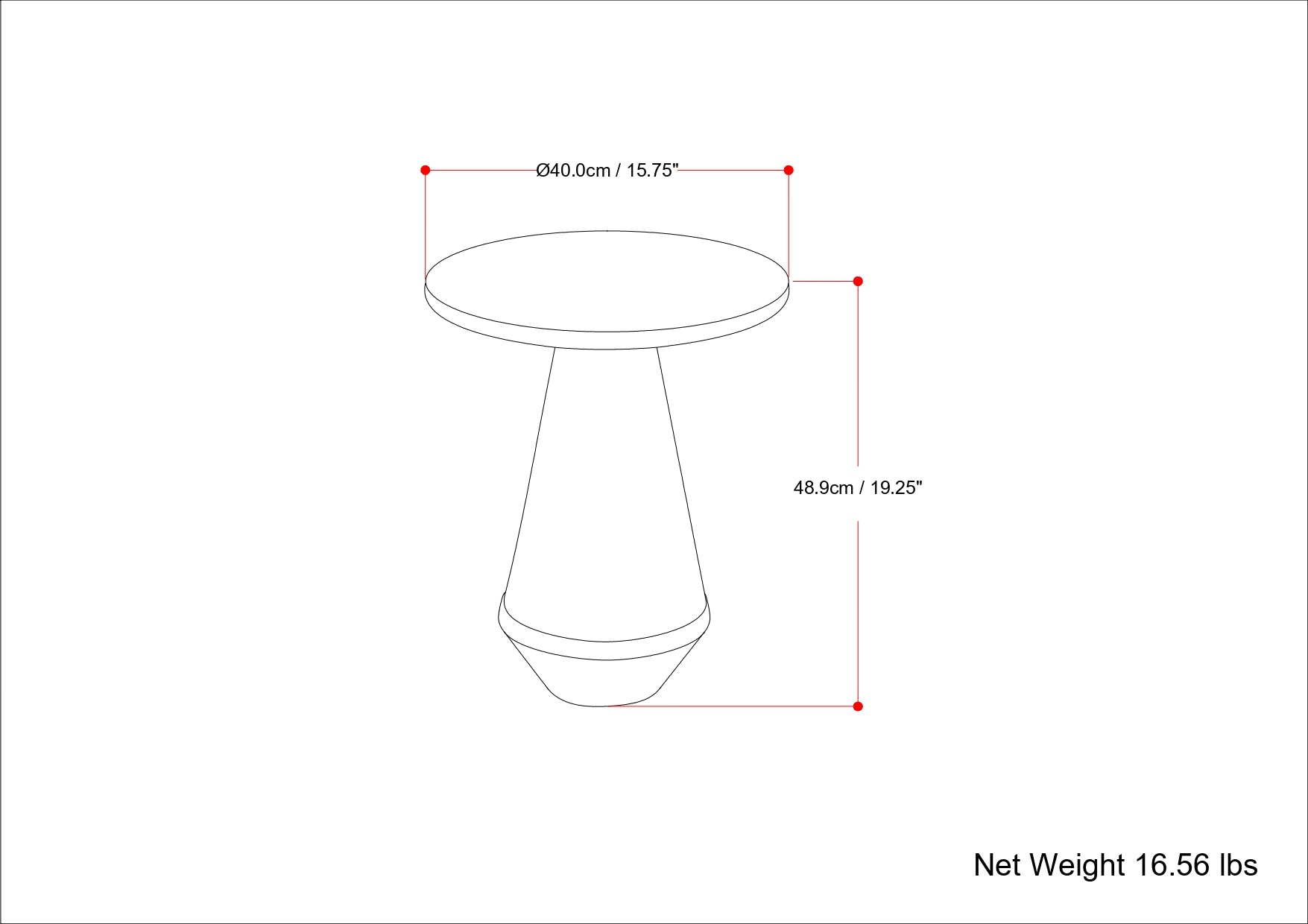 Gloria Cast Aluminum Side Table