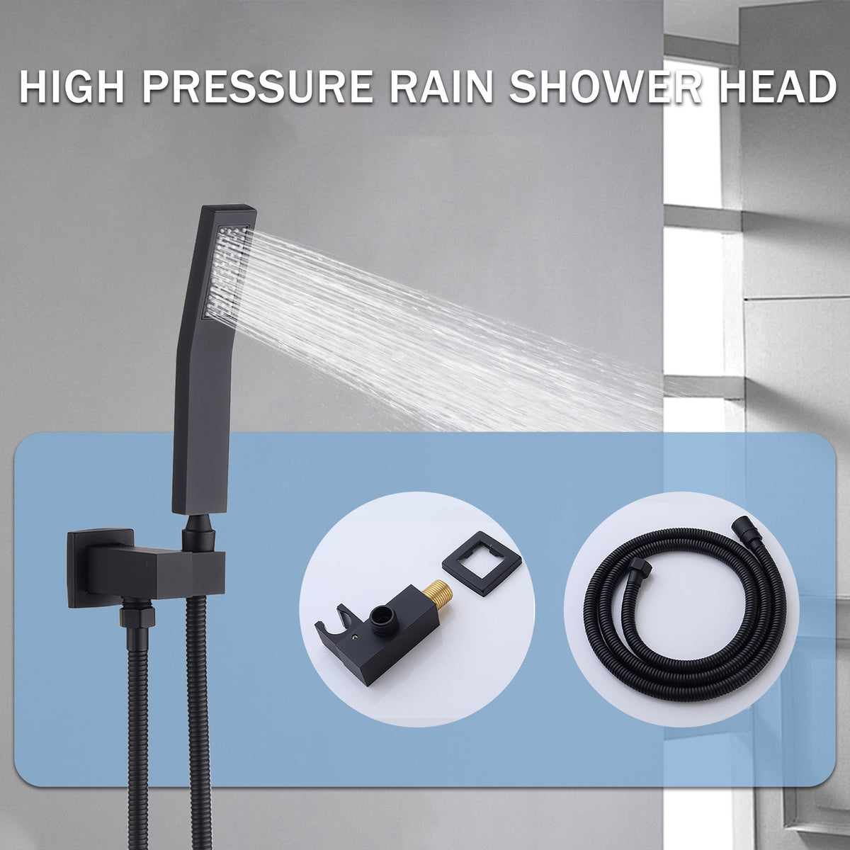 12 Inch Ceiling Mount Brushed Nickel Shower System