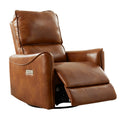 Brown Color Air Leather Electric Recliner Chair with Rocker and Swivel