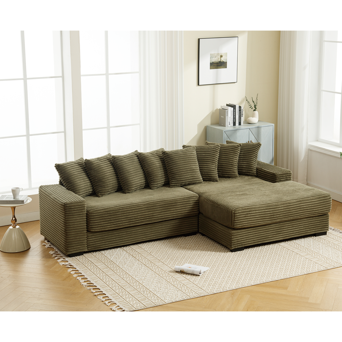 Oversized Two-Piece L Shaped Sofa