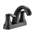 Two Handle 4 Inch Centerset Bathroom Sink Faucet with Pop-Up Drain