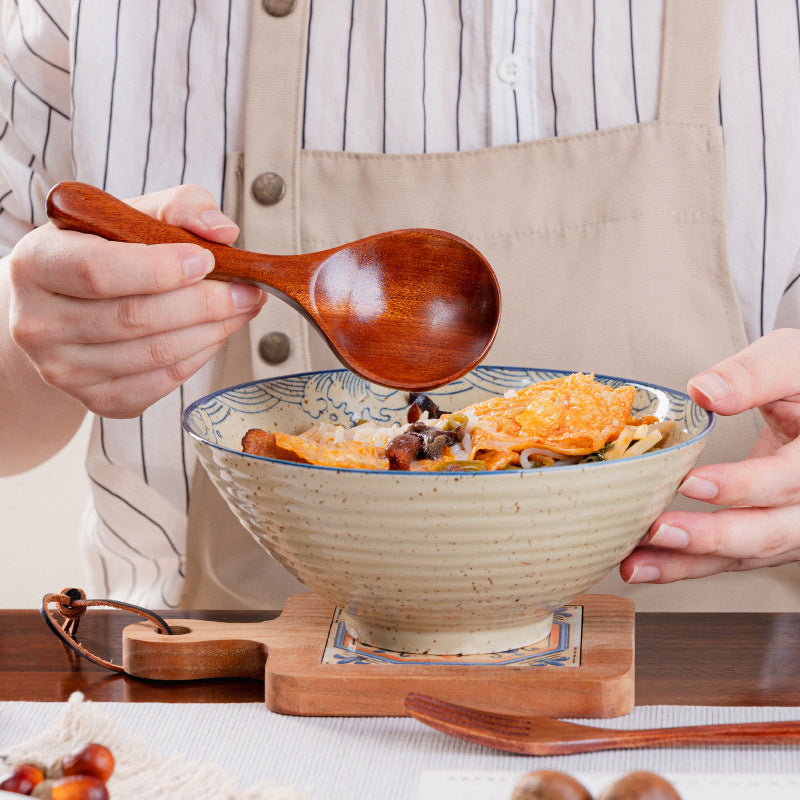 Japanese-style Household Tableware Wooden Soup Spoon