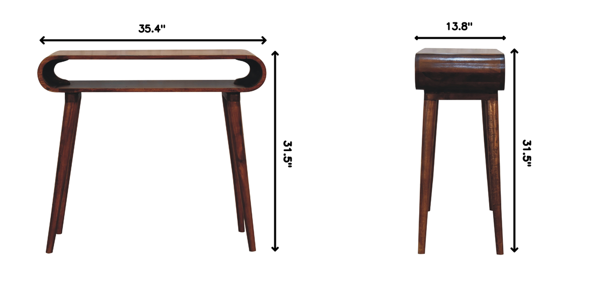 Solid Wood Amaya Nordic Style Console Table