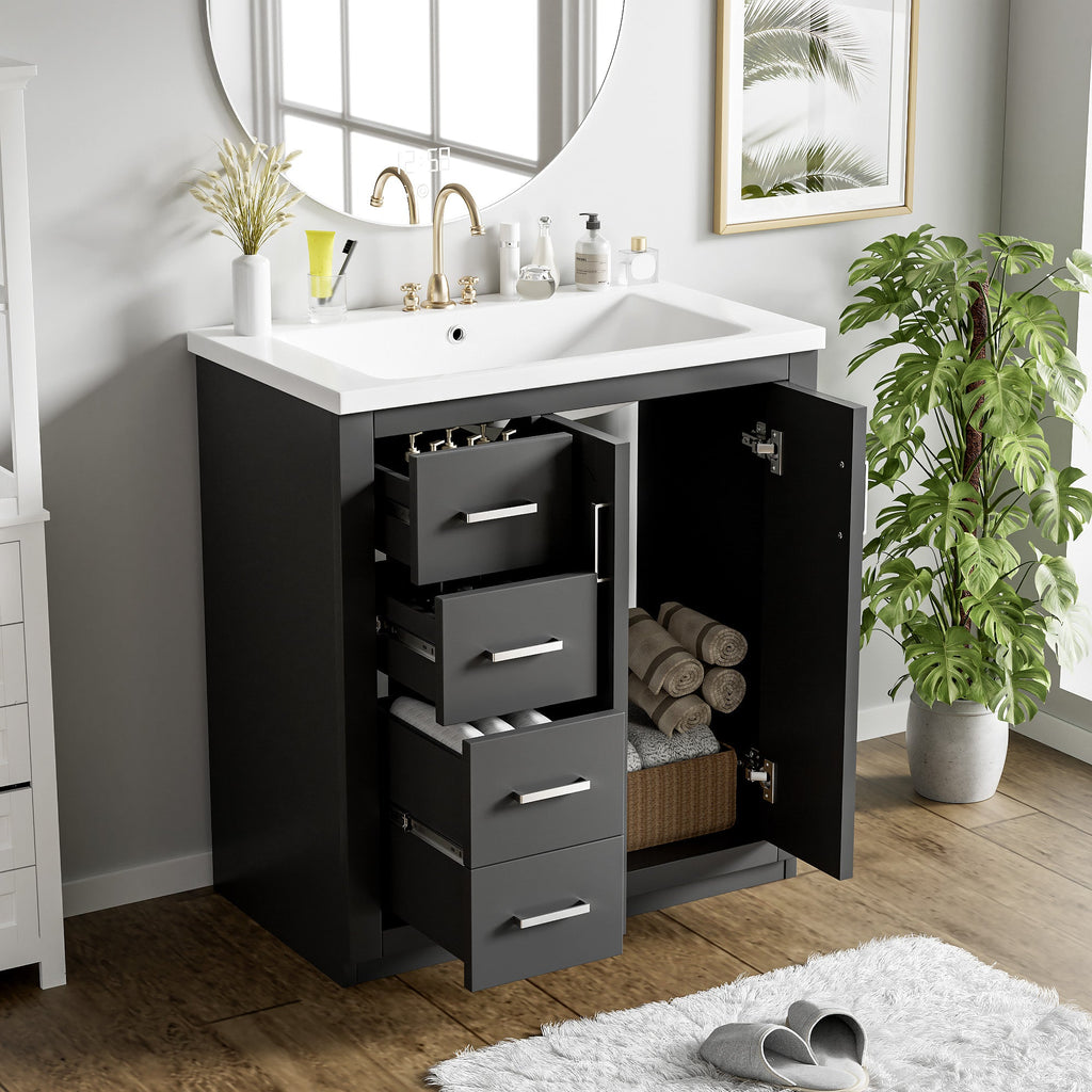 30'' Bathroom Vanity with Ceramic Sink Combo