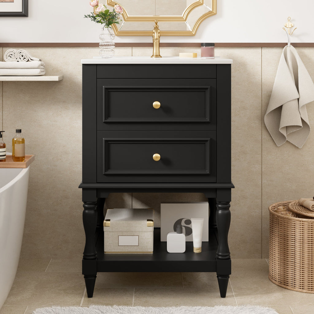 20'' Bathroom Vanity with Ceramic Sink