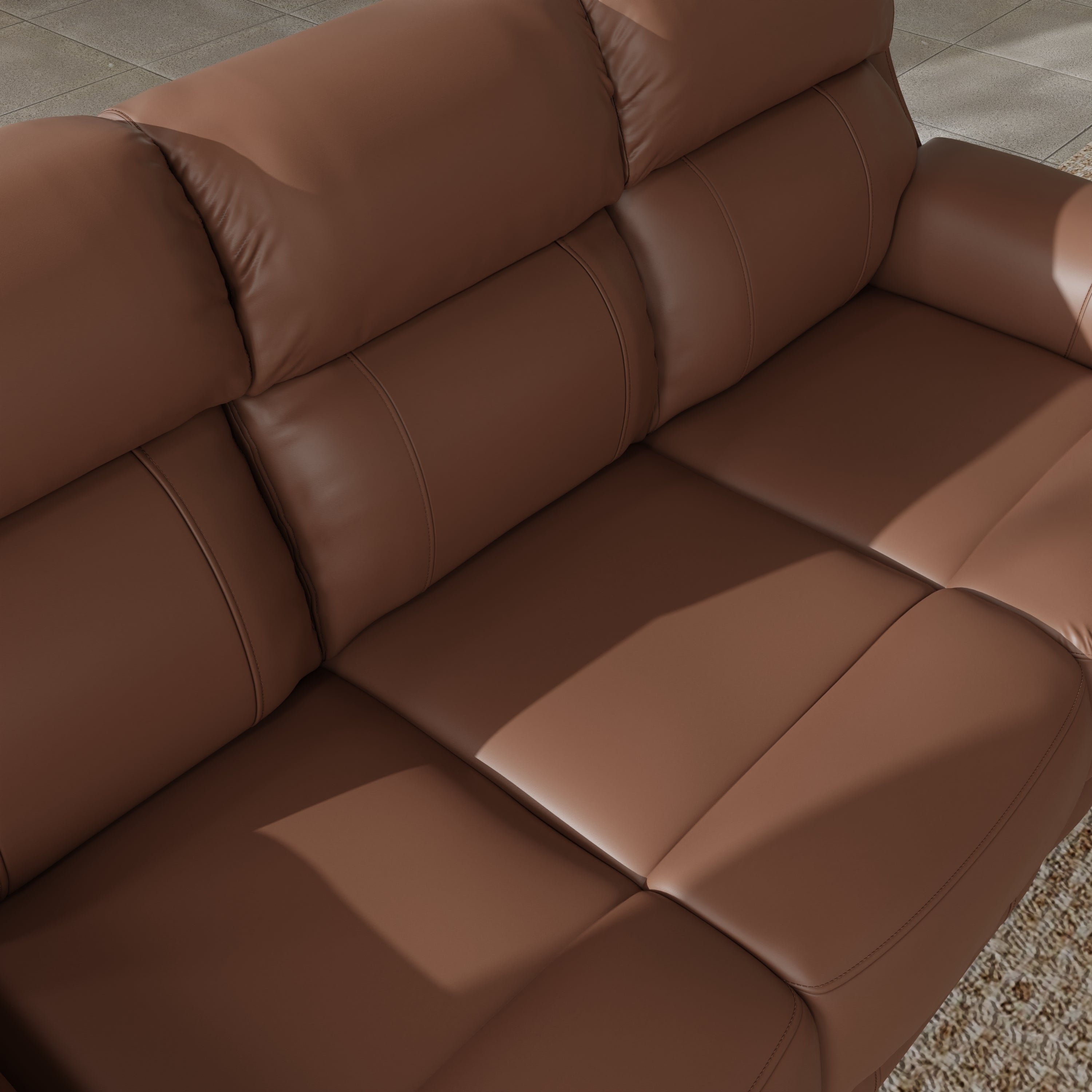 Oslo Dual Power Reclining Sofa in Pecan