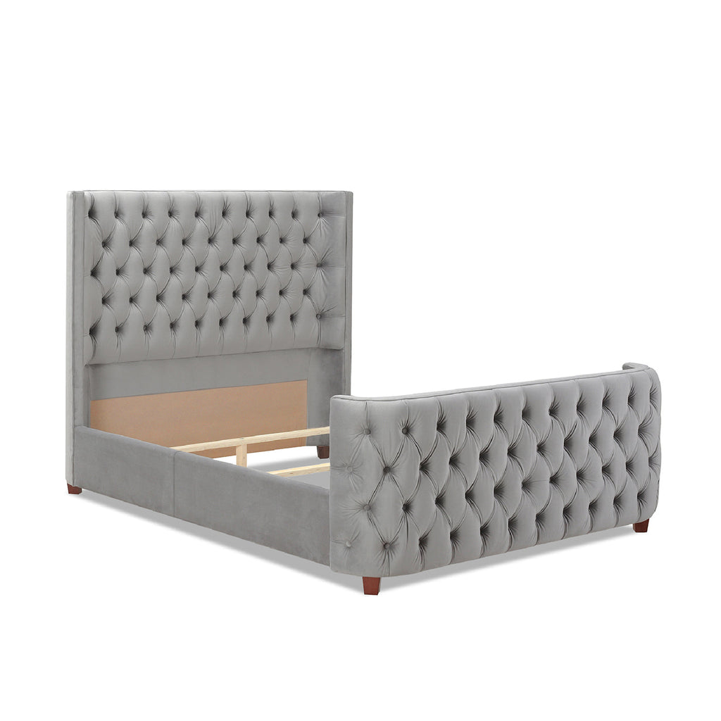 Brooklyn Queen Tufted Panel Bed Set, Opal