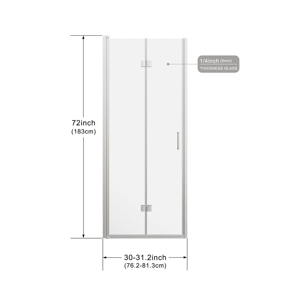 Goodyo Pivot Shower Doors - 30" W x 72" H