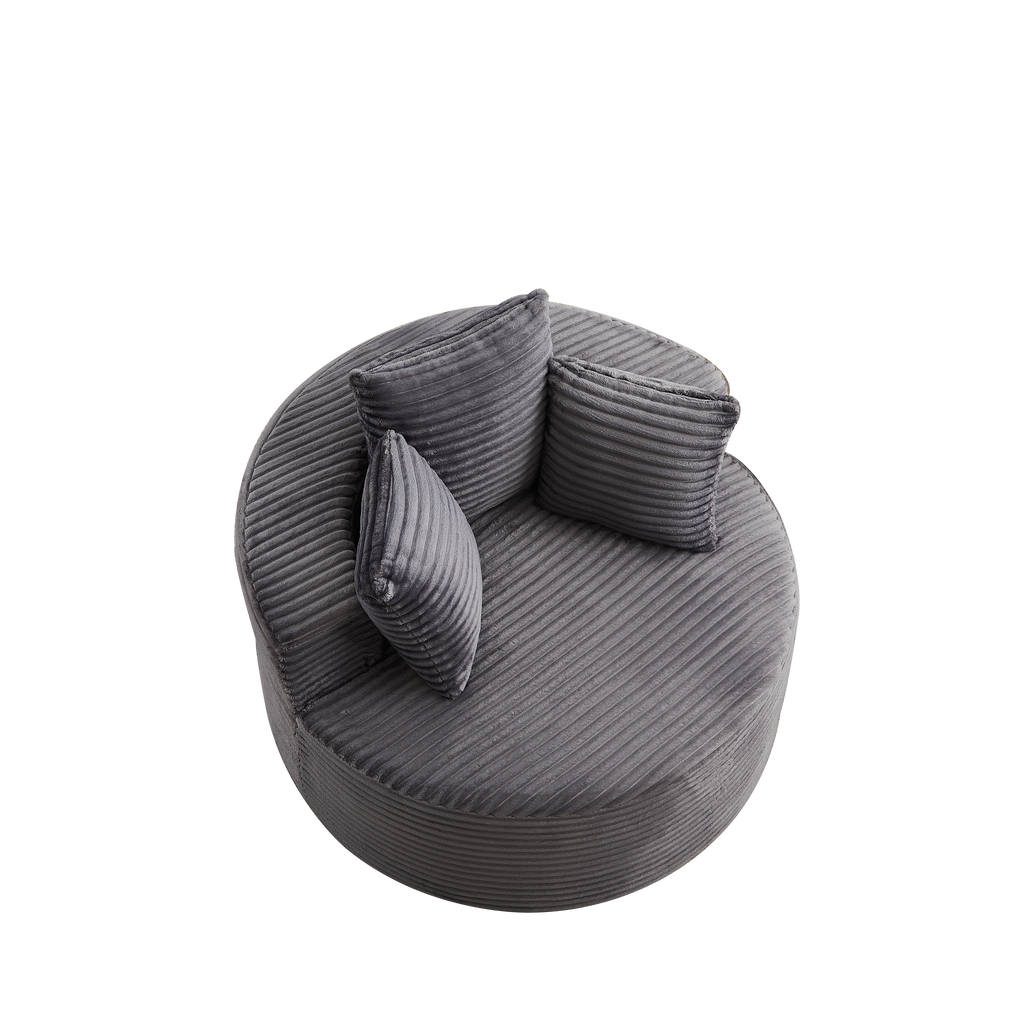 43-Inch Round Corduroy Single Sofa
