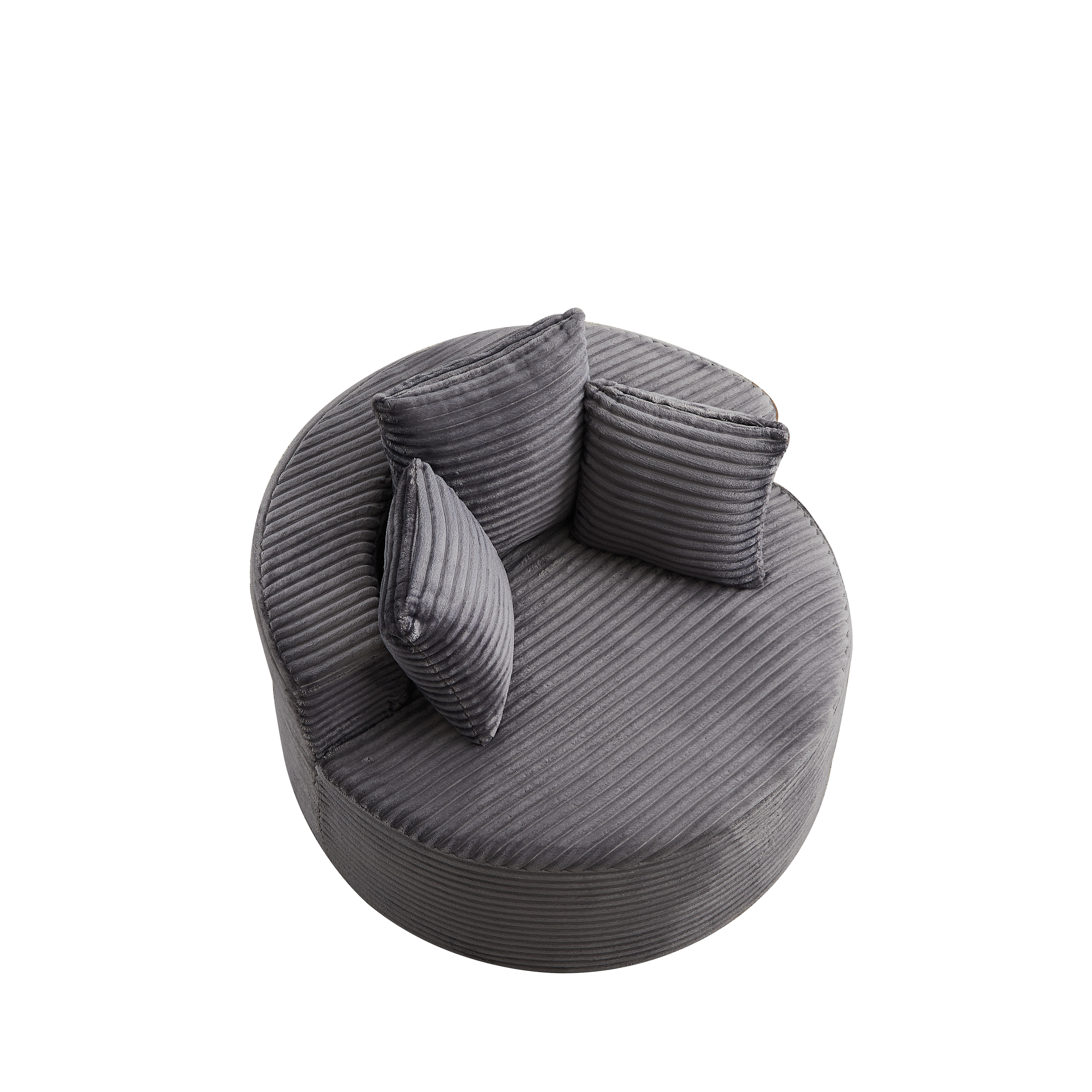 43-Inch Round Corduroy Single Sofa