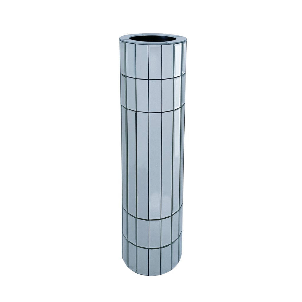29.92" Tall Mirrored Floor Vase