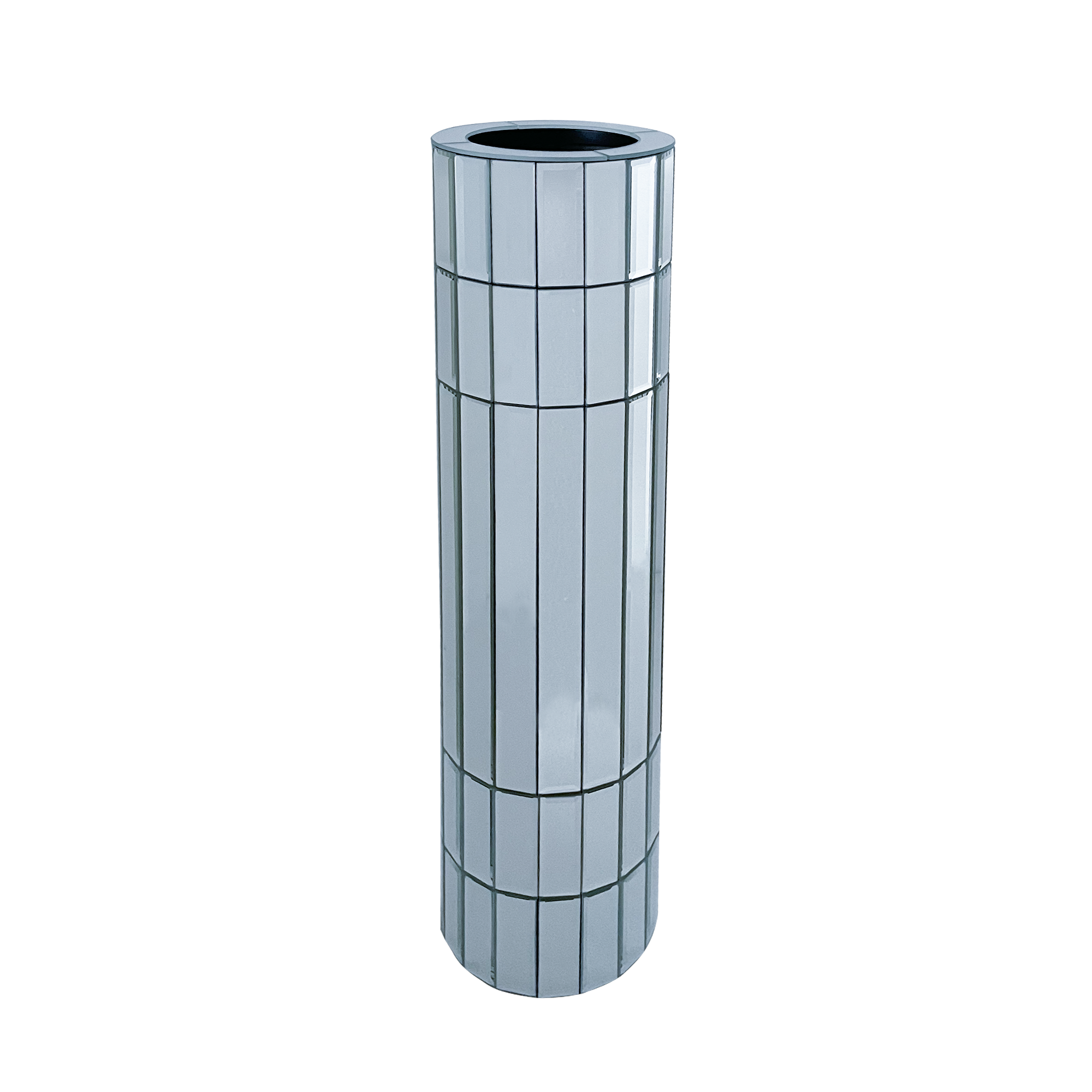 29.92" Tall Mirrored Floor Vase