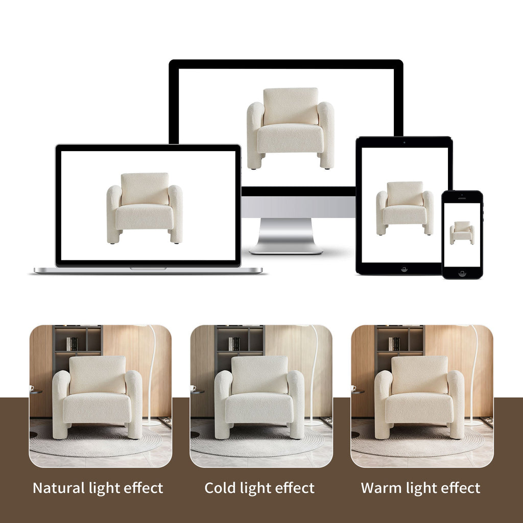 Modern Velvet Fabric Accent Chair
