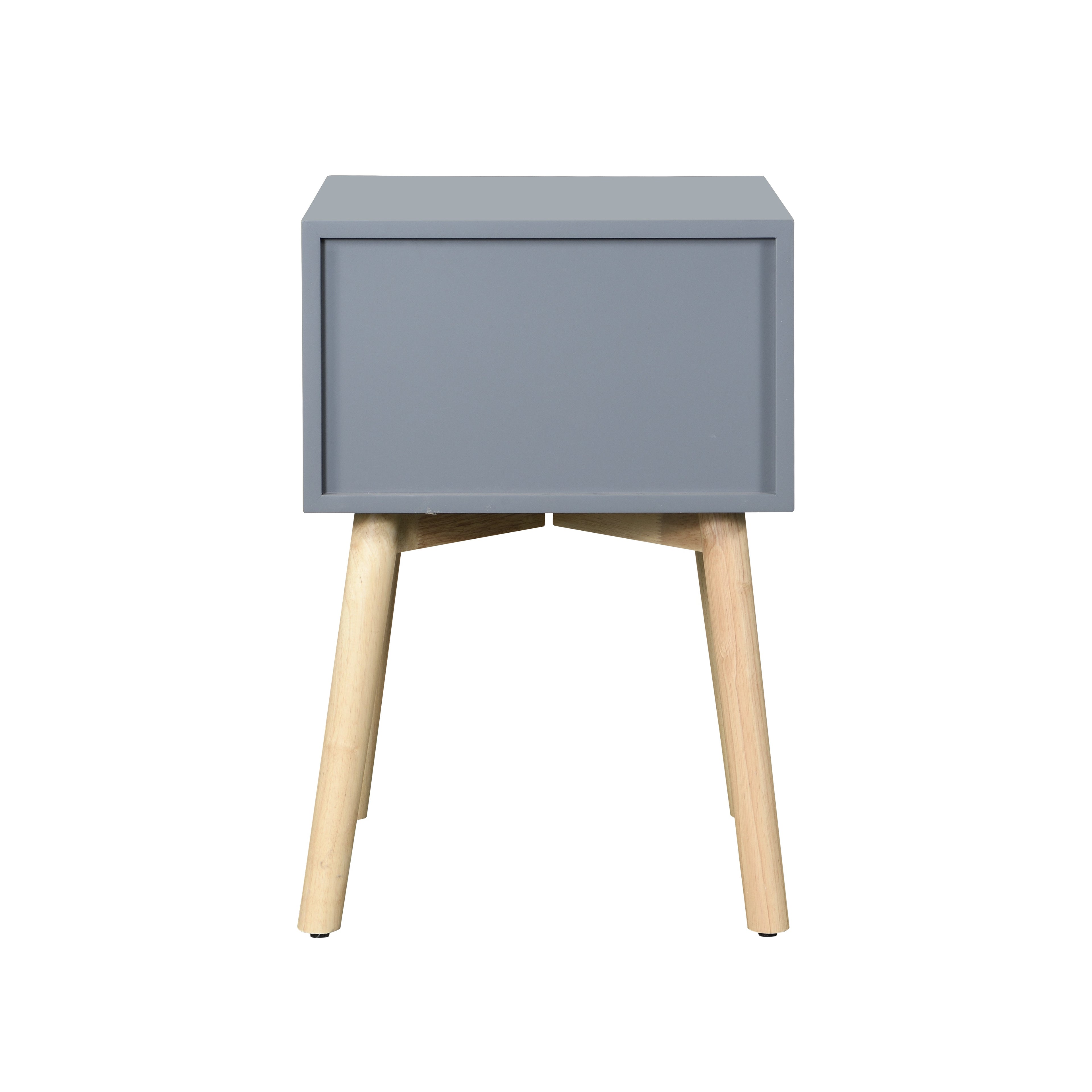 Mid-Century Modern Side Table with 2 Drawers
