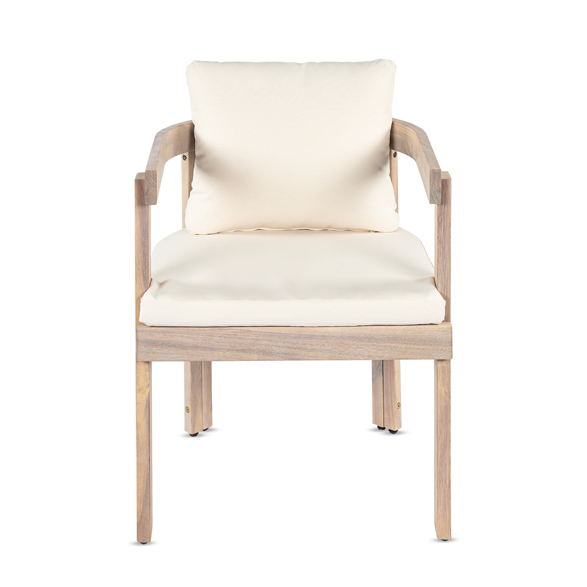 Acacia Wood Dining Chairs Set of 2, Armchairs with