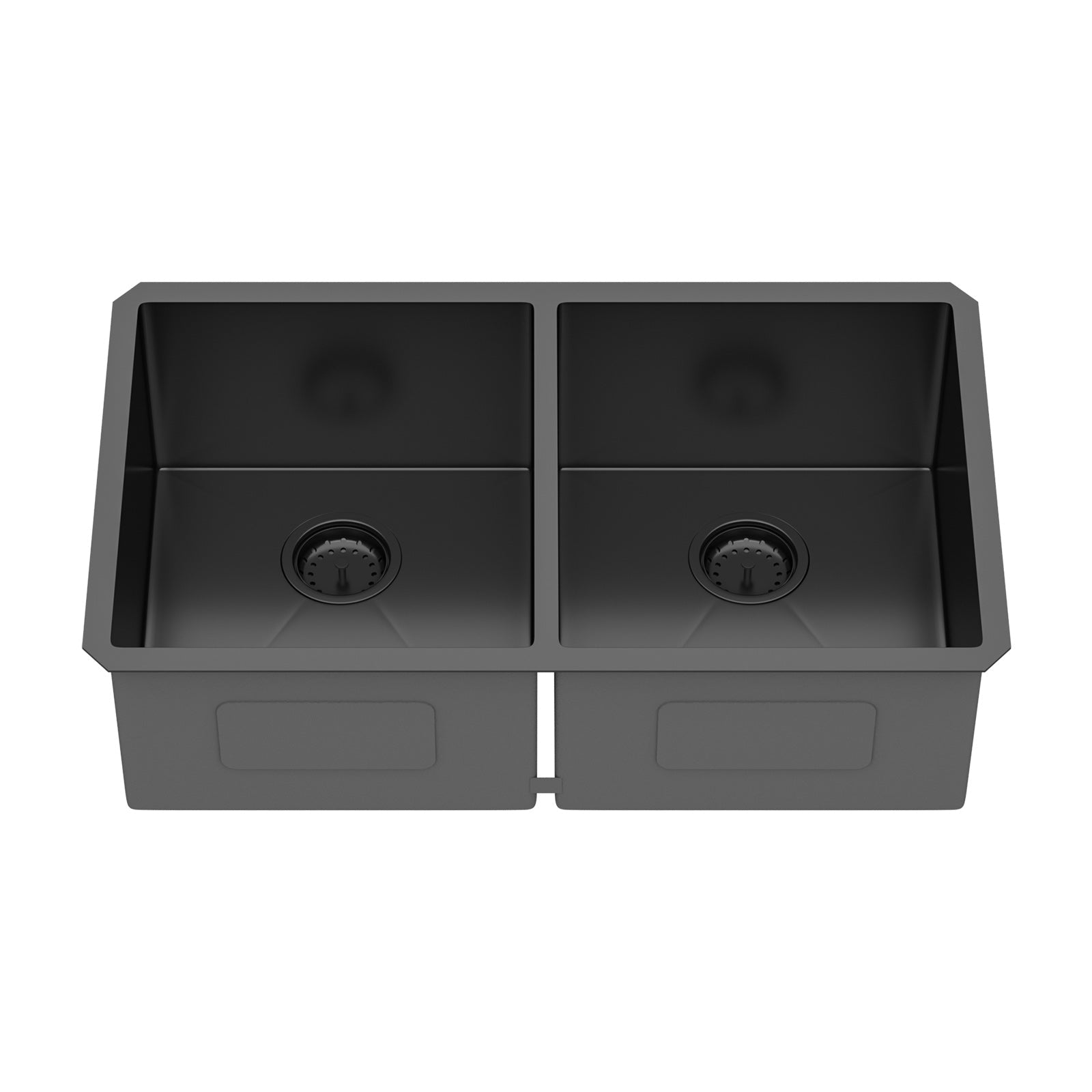 Double Bowl Undermount Sink - 33"x19"x10" Gunmetal