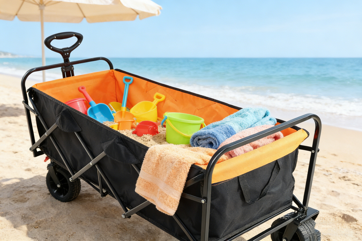 Big Large Capacity Folding Cart - Extra Long Extender Wagon