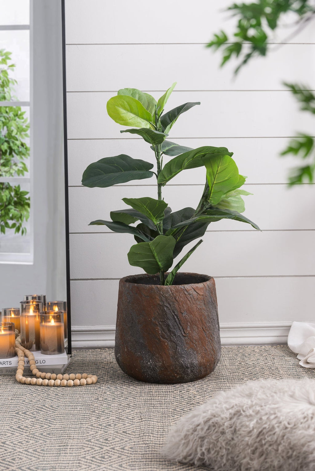 Cement Planter - 12.6" x 12.6" x 11.8"