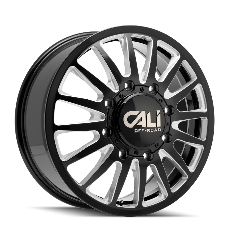 Cali Off-Road 9110D Summit Dually 20x8.25 / 8x200 BP / -232mm Offset / 142mm Hub Gls Blk Mill Wheel 9110D-2877BMR232