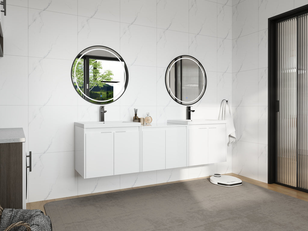 Stylish 72" Bathroom Vanity With Resin Sink