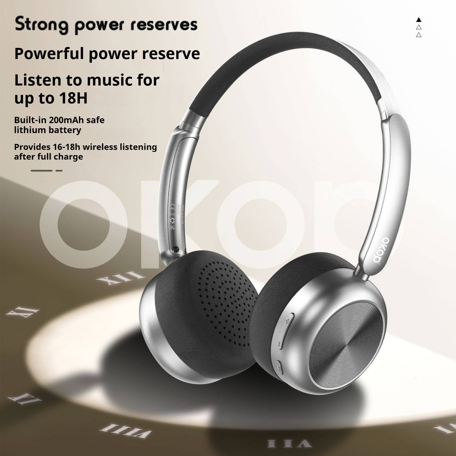KP-H106 In-Stock Bluetooth Headphones New Retro Style Active Noise Cancellation Stylish Design Extra-Long Battery Life Superior Sound Quality Factory Direct
