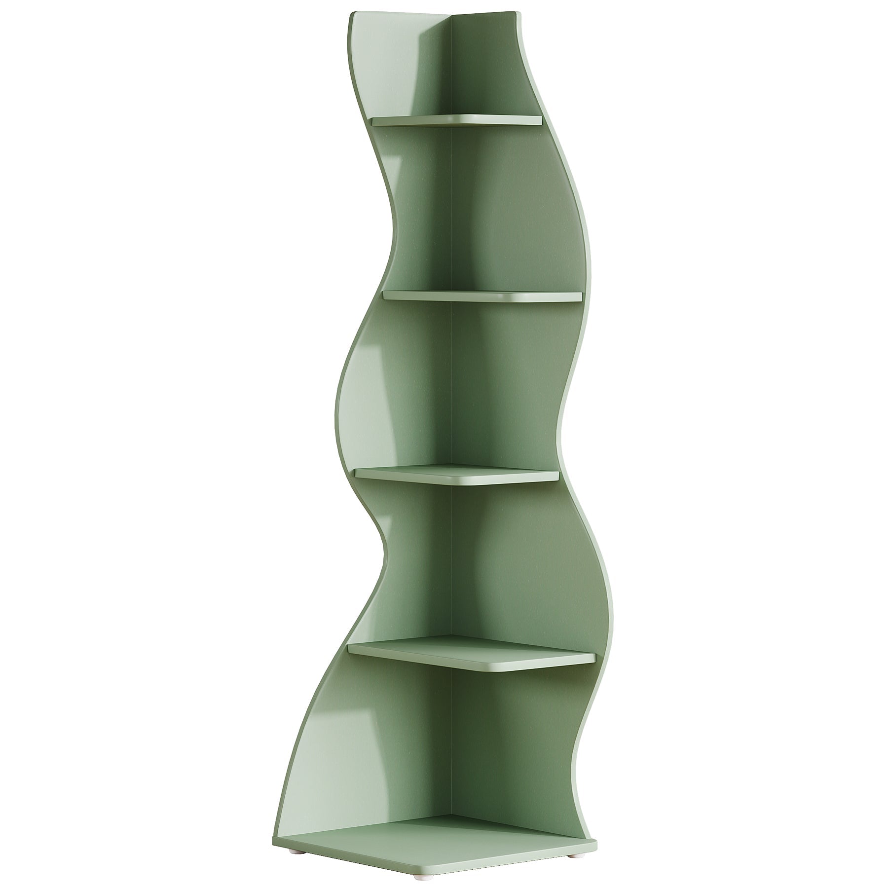 69.8" Height 5-Tier Wavy Bookshelf