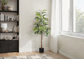 52" Tall Artificial Rubber Tree - Indoor and Faux Decorative Plant