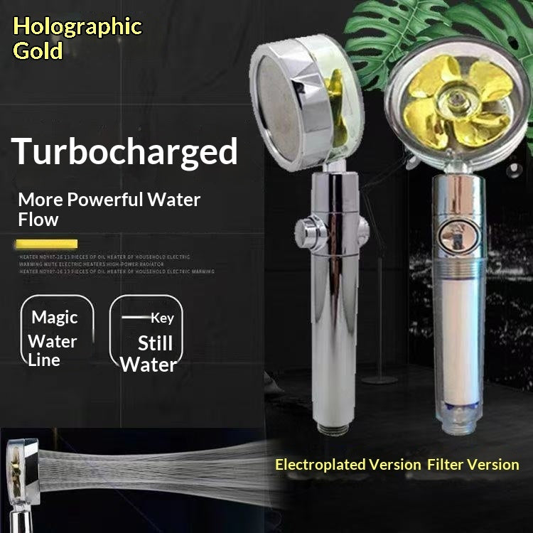 Small Waist Boost Shower Head Super-Strong Pressurized Turbo-Boost Shower Set