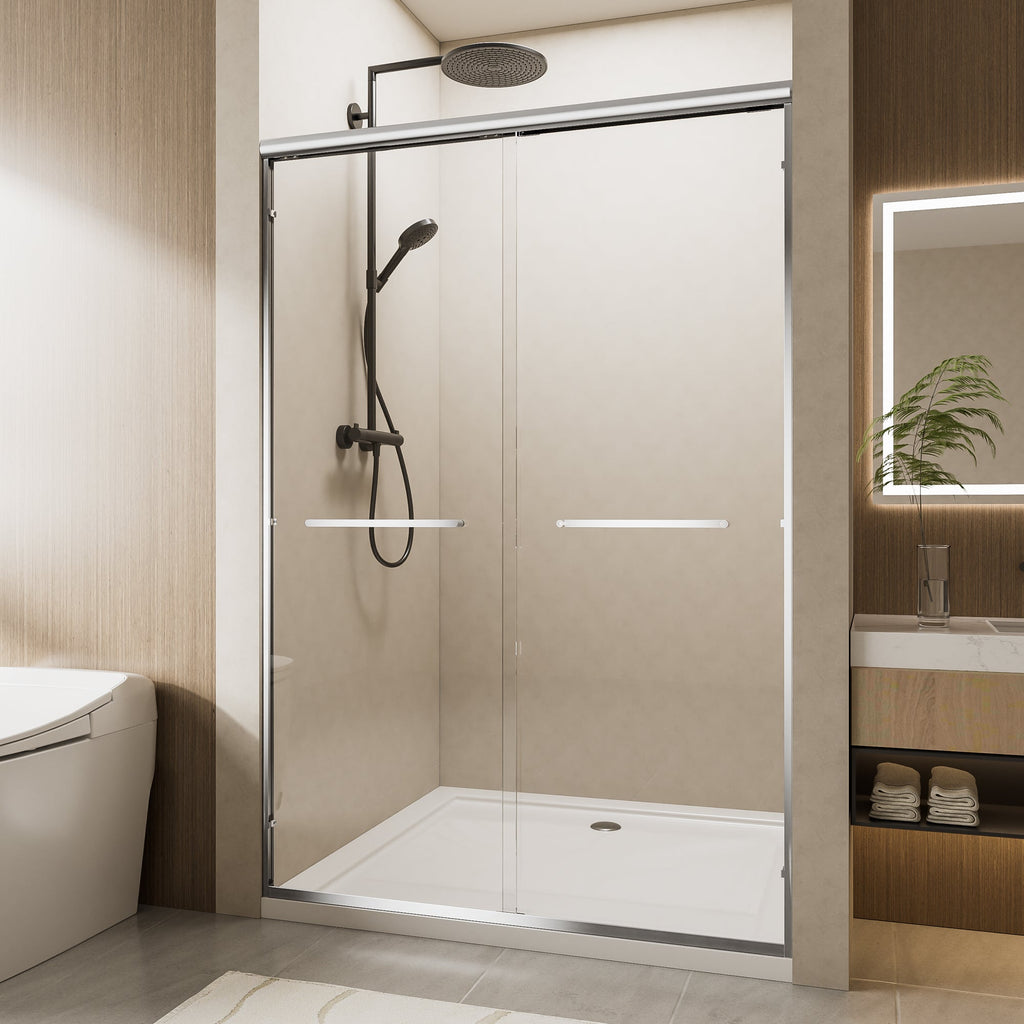 Adjustable Glass Shower Door 56"–60" W x 72" H