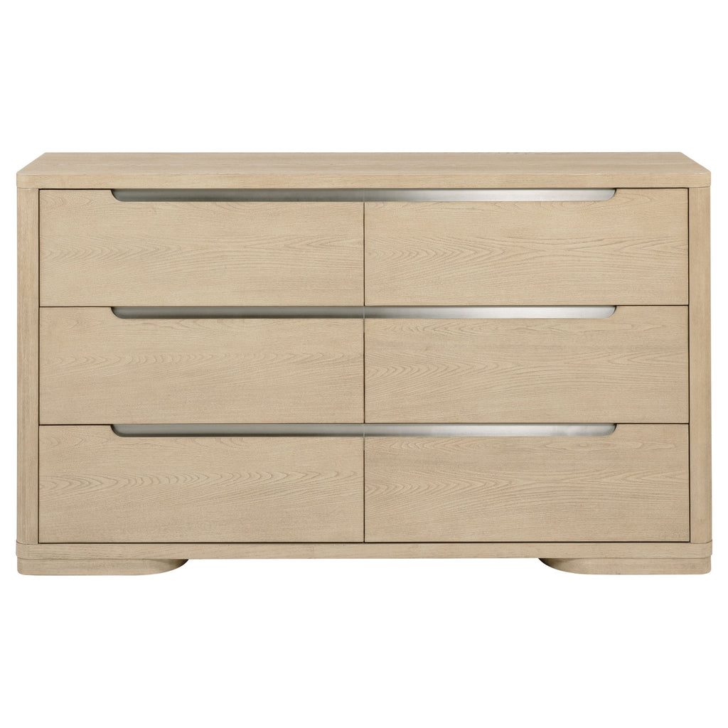 Mirador Light Elm 6-Drawer Bedroom Dresser