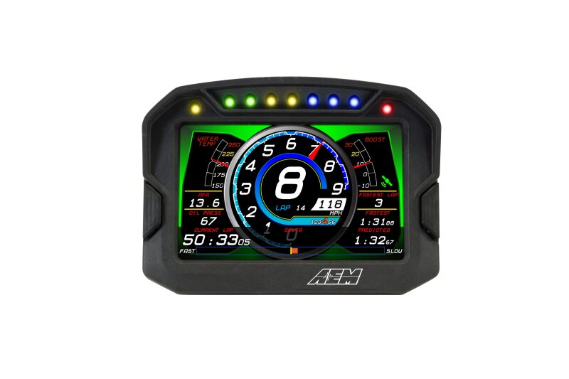AEM CD-5LG Carbon Logging Digital Dash Display w/ Internal 10Hz GPS & Antenna 30-5603