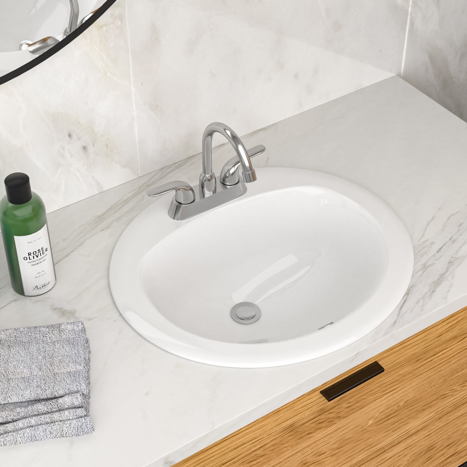 20.3 Inch Drop In Bathroom Sink