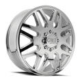 Cali Off-Road 9115D Invader Dually 24x8.25 / 8x200 BP / 115mm Offset / 142mm Hub Chrome Wheel 9115D-24877CF115