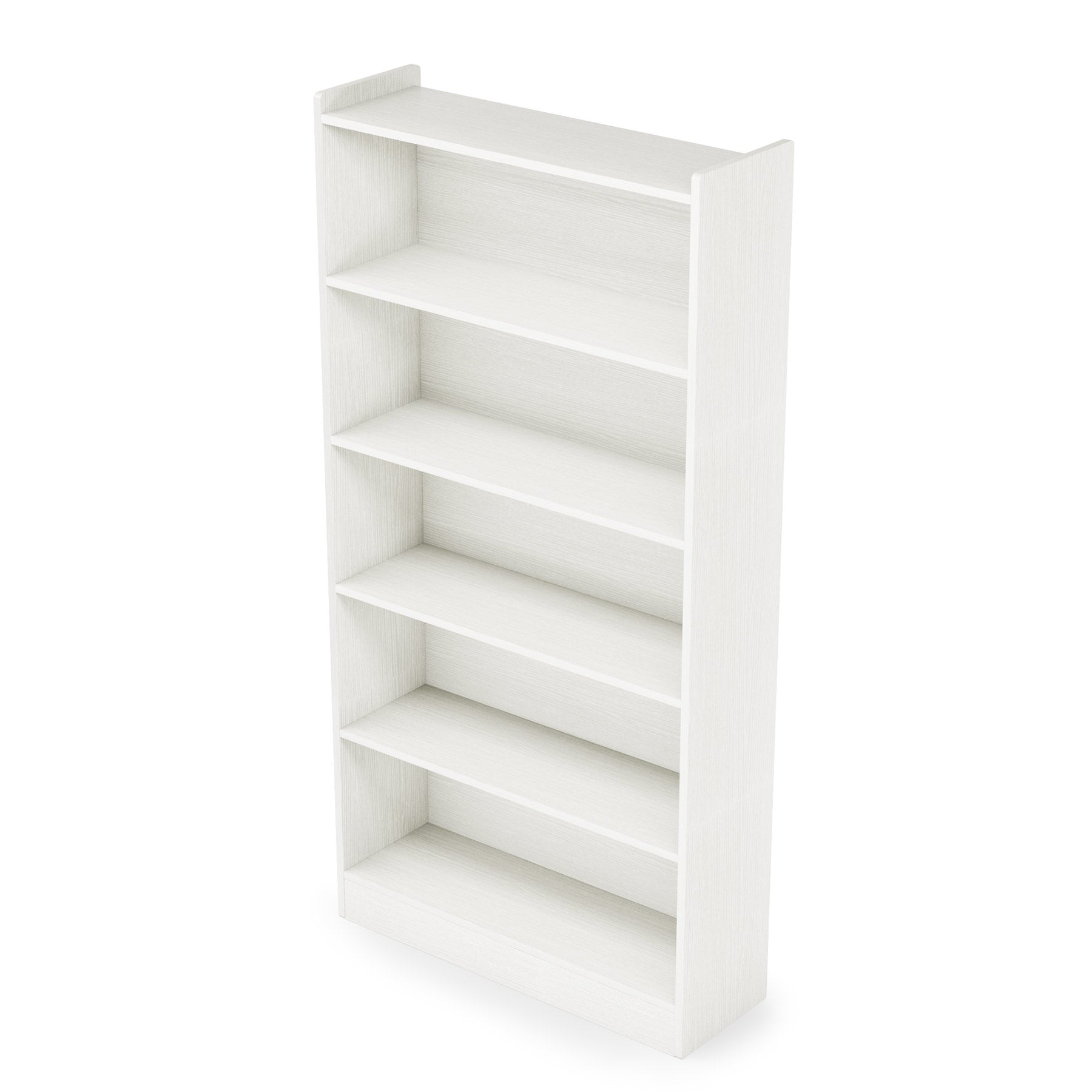 70.87" 6-Tier Modern White Library Bookshelf