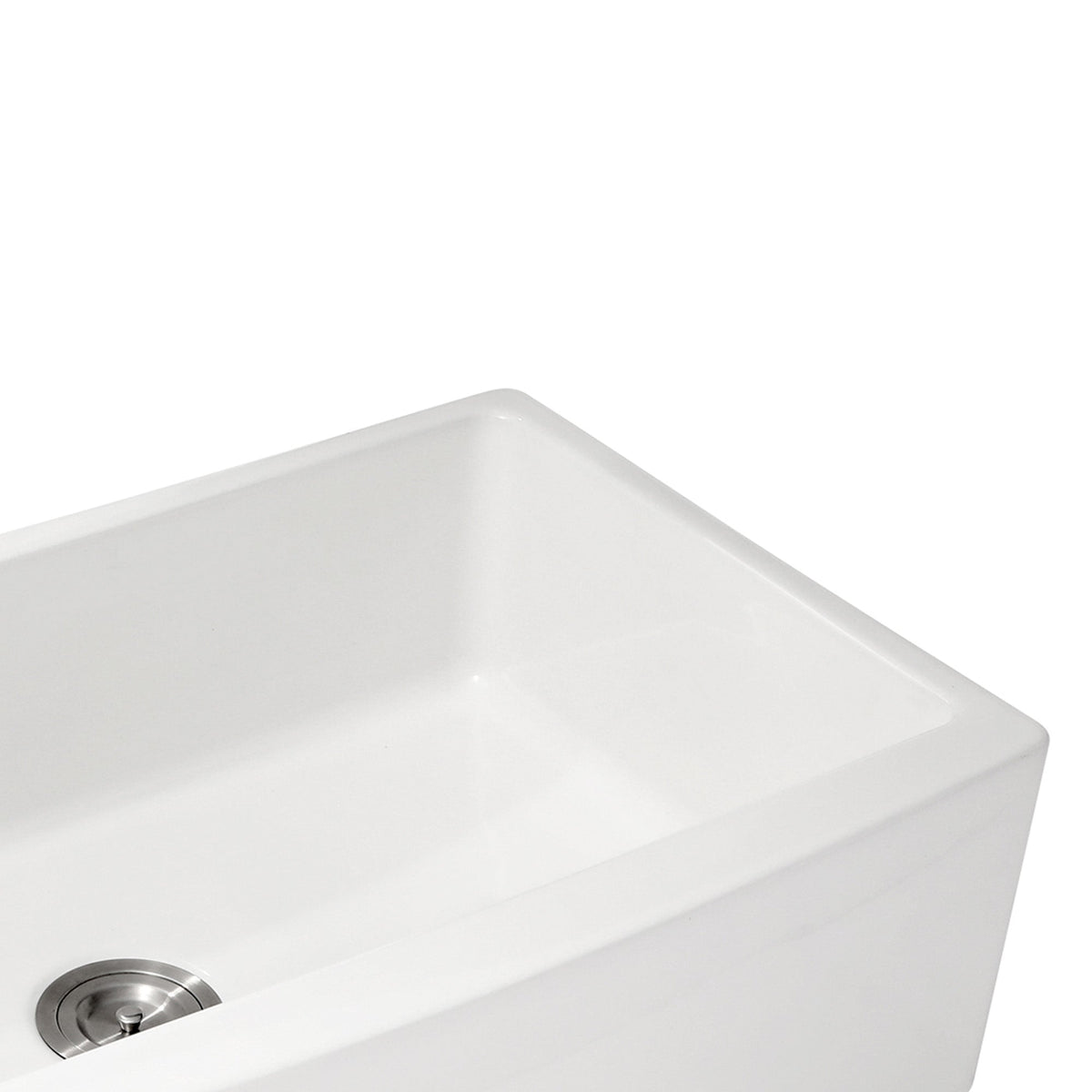 White Farmhouse Sink - 33" x 21" x 10"