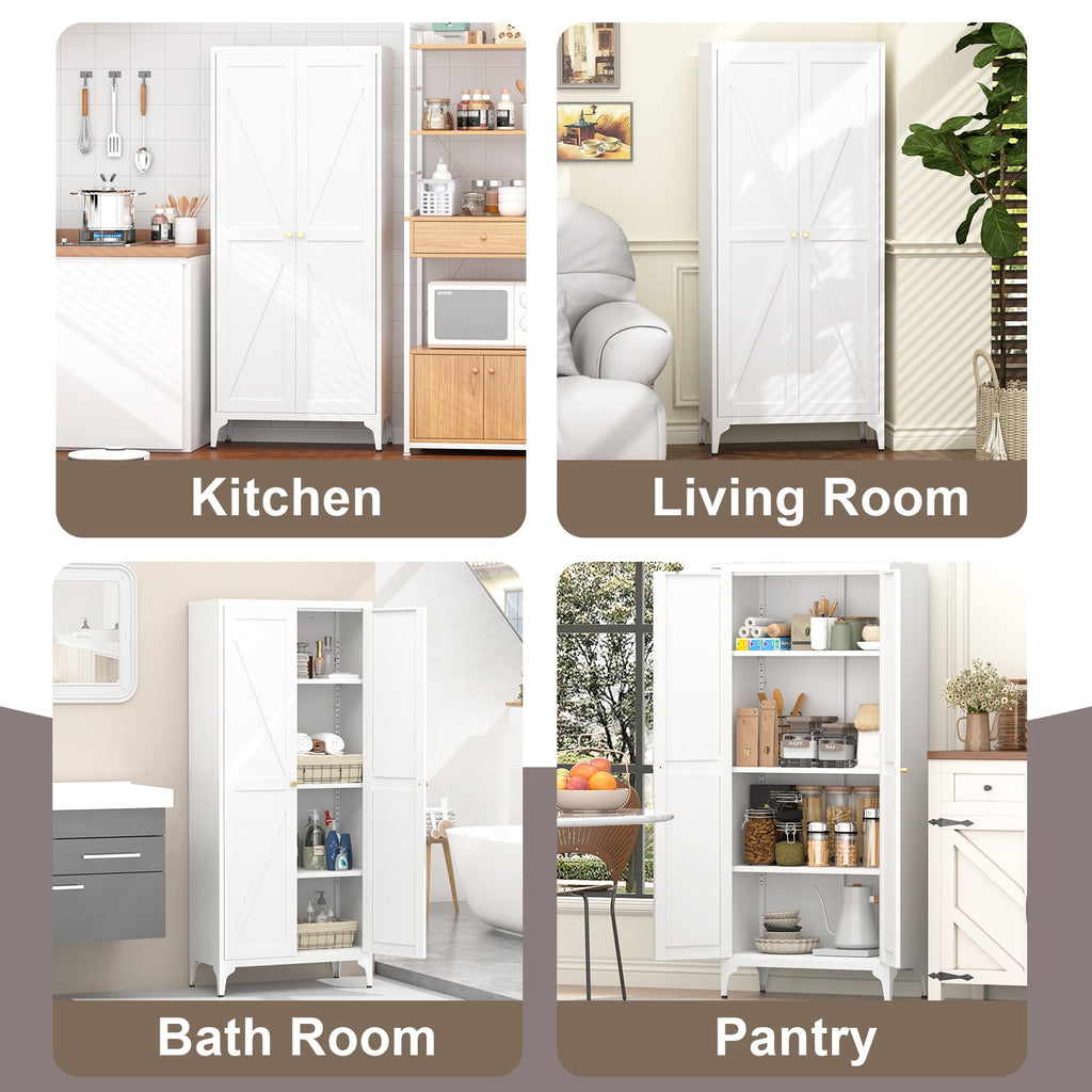 Metal Adjustable 2 Doors Storage Cabinet