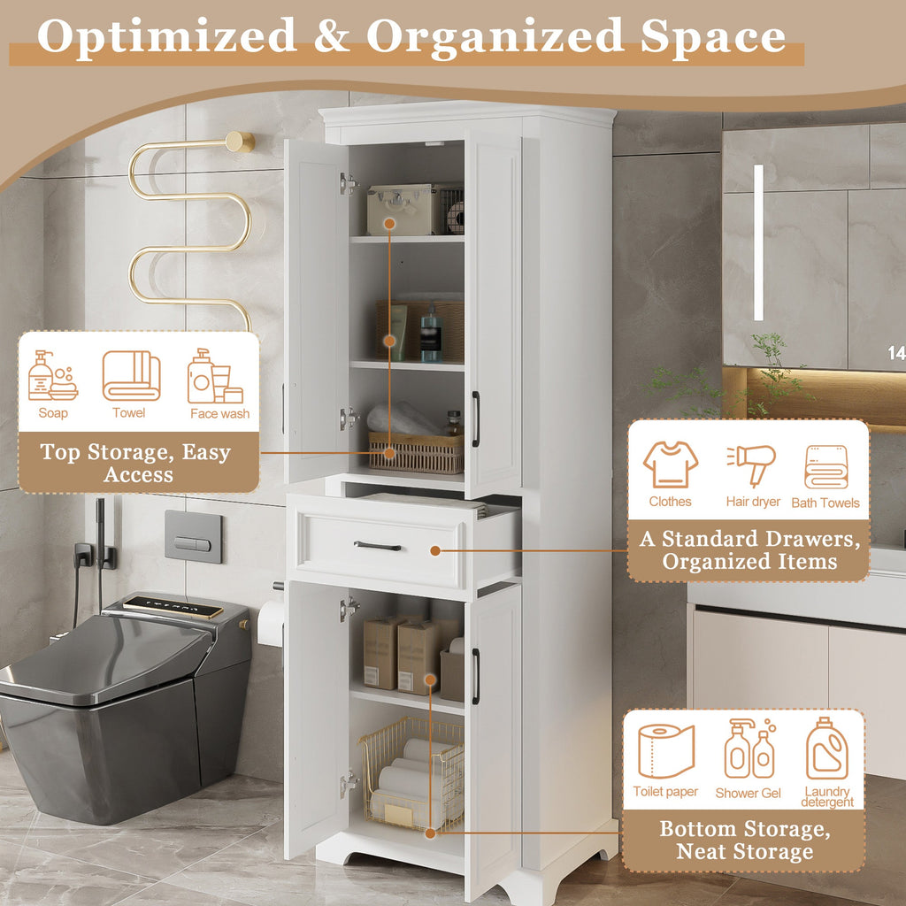 70.8" Freestanding Bathroom Vanity with Modern Elegant Design