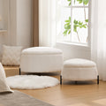 29.9" Wide 2-Piece Upholstered Storage Ottoman Set