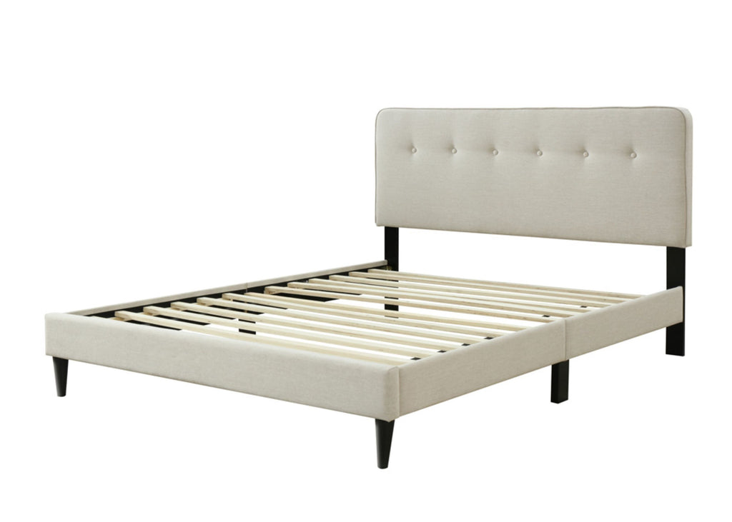 Full Sized Upholstered Bed in a Box with USB