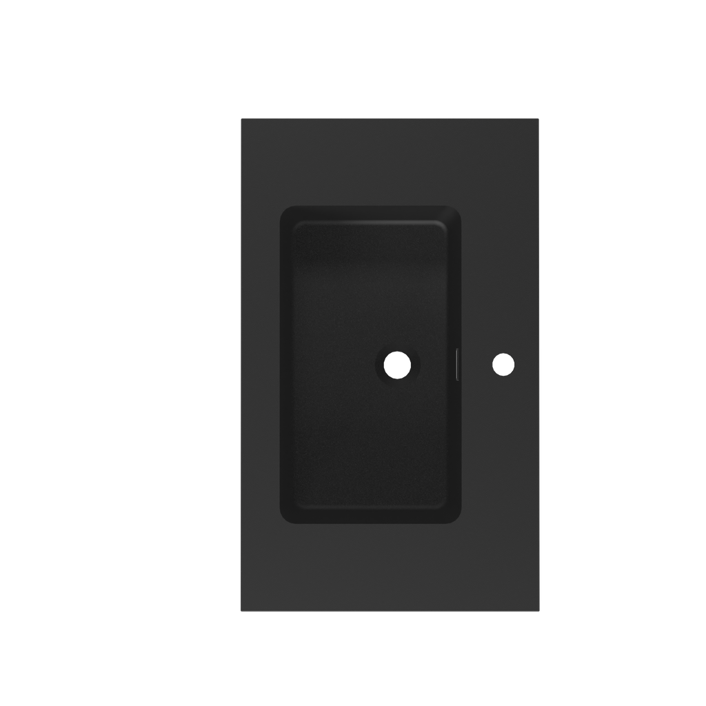 Matte Black Integrated Solid Surface Basin