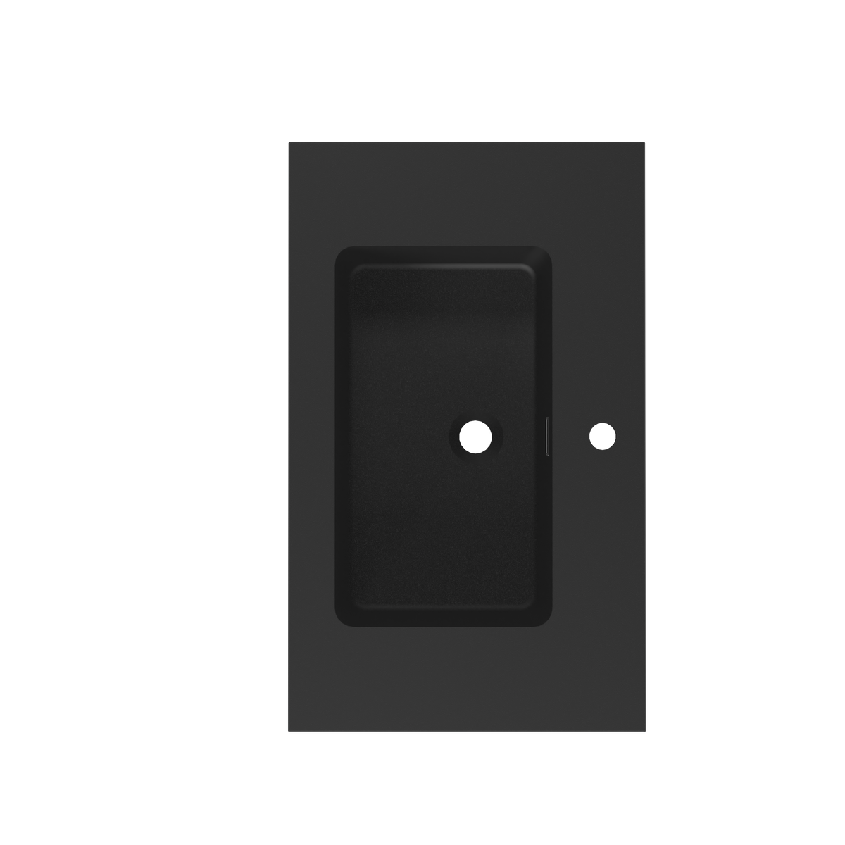 Matte Black Integrated Solid Surface Basin