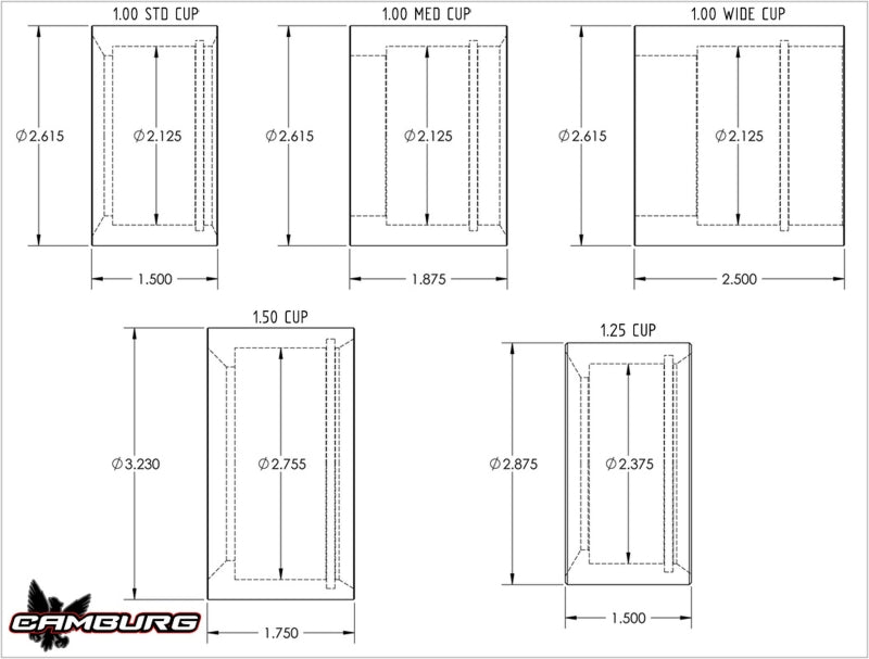 Camburg 1in. 4130 Uniball Cup (1.50in. width) CAM-040025