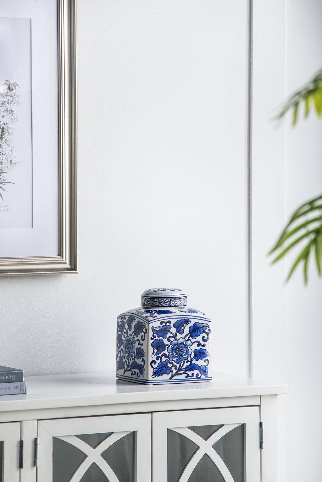 5x5x8" Hand Painted Square Canister