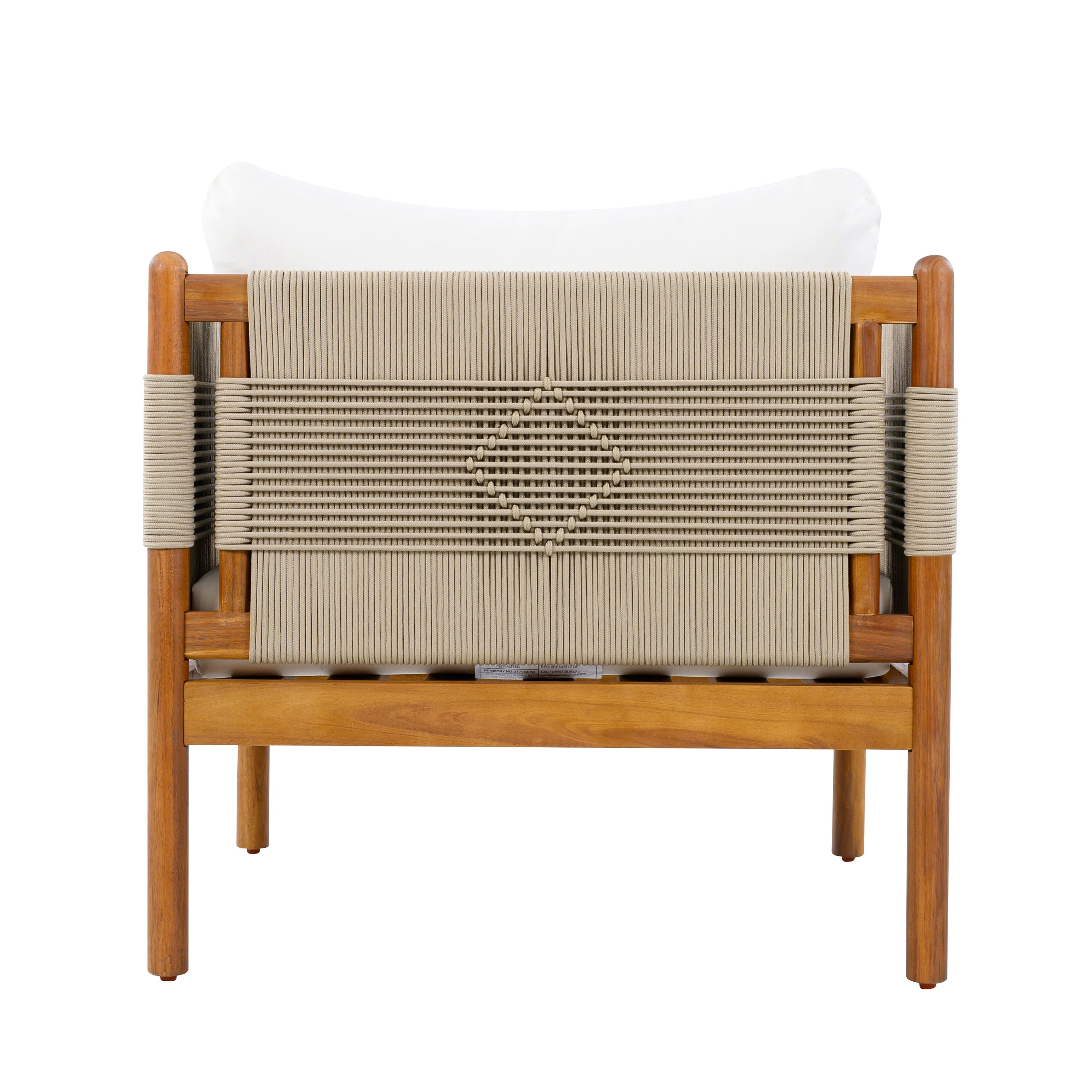 Outdoor Club Chairs (Set of 2) with Diamond-Pattern