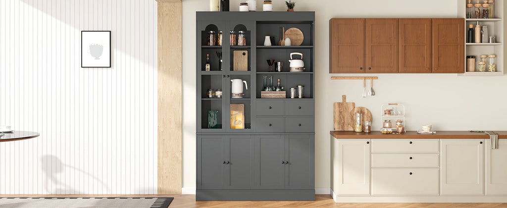 TOPMAX Freestanding Buffet with Hutch